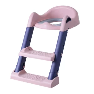 Prémiová záchodová stolička s integrovaným nočníkom – Ružová